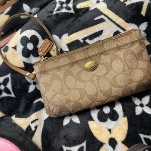 Coach monogram wristlet